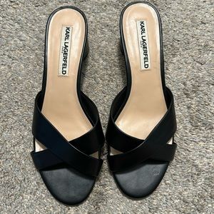 Karl Lagerfield cross cross sandal